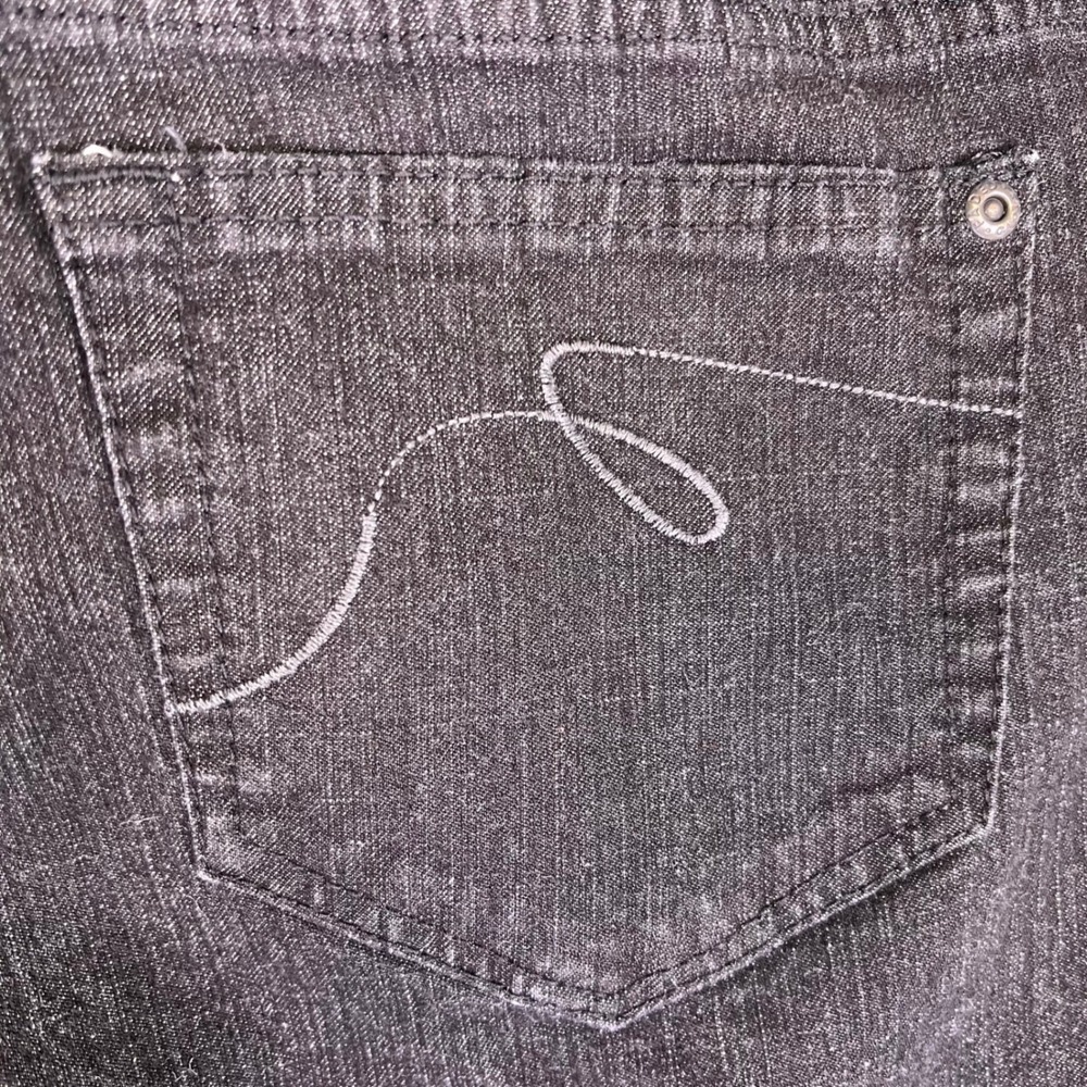 Faded Glory Jeans Women 14P Black Wetsern Grunge Bootcut Stretch Denim Y2K Retro - Picture 12 of 13